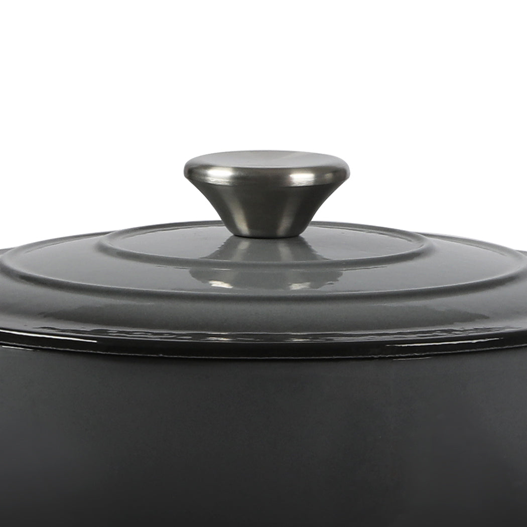 TOQUE 4L Enamel Dutch Oven Pot in Black Colour-1954802795576168453