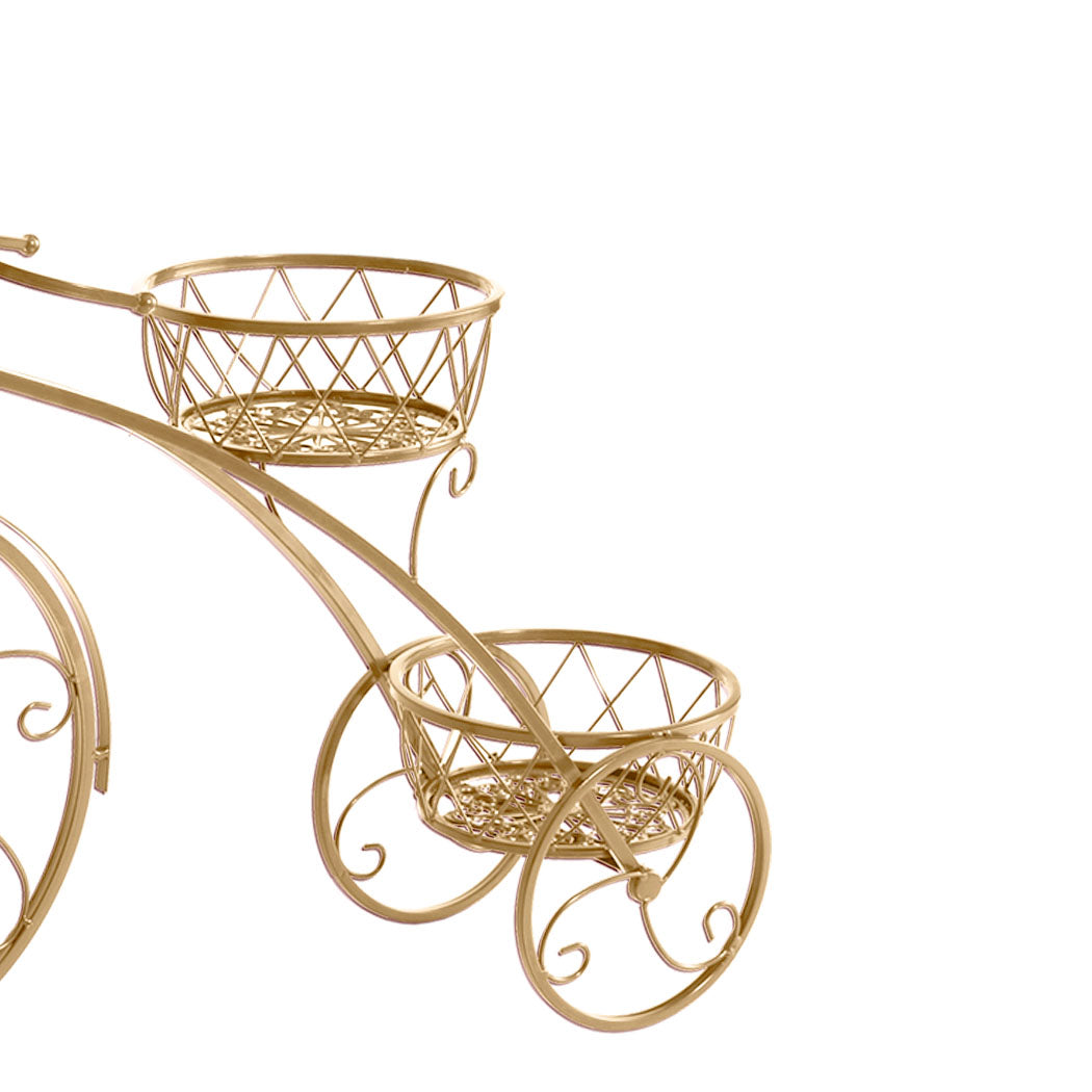 Levede Plant Stand Outdoor Indoor Metal Gold-1919892858664521733