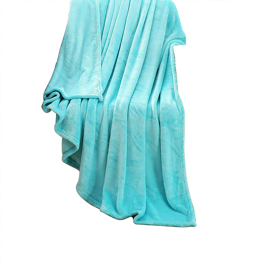 DreamZ 320GSM 220x240cm Ultra Soft Mink Teal Queen-1910113217032622085