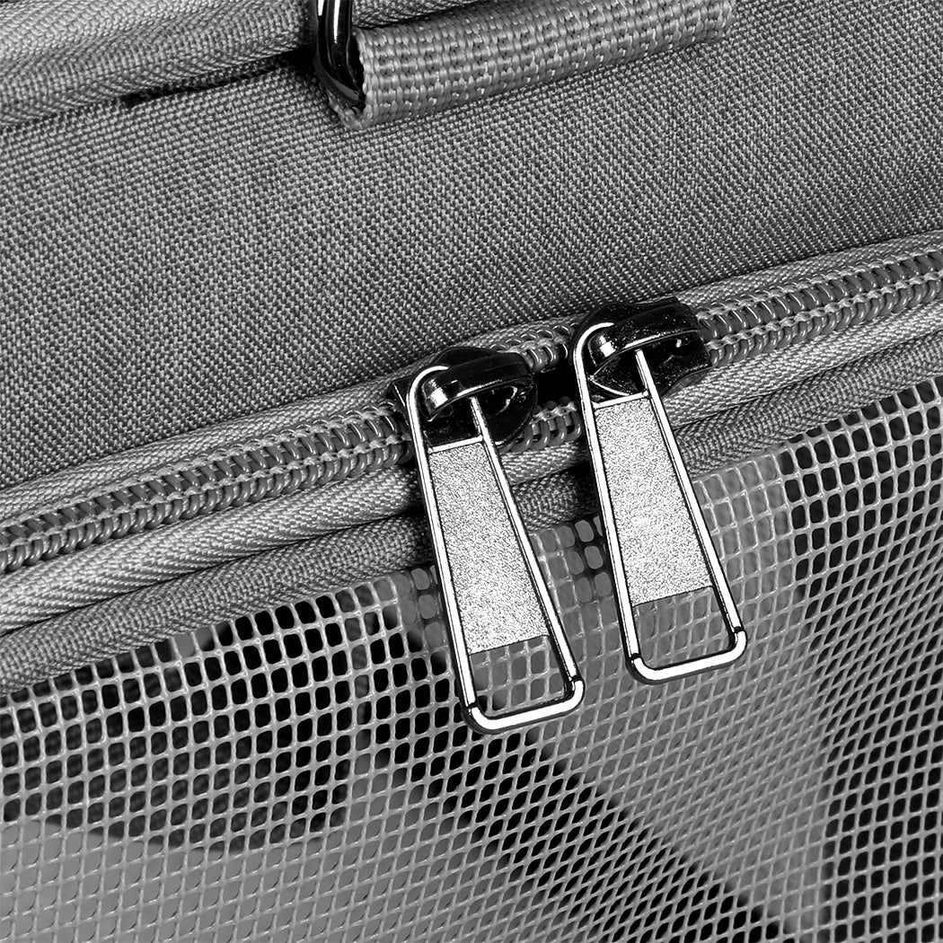 Pawz 3 in 1 Pet Soft Crate Dog Cat Carrier L Size Grey-1954802465652215813