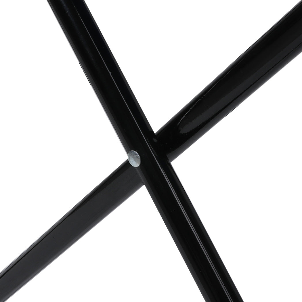 Levede 2Pcs Camping Chairs Folding Arm Black-1954802874940788741