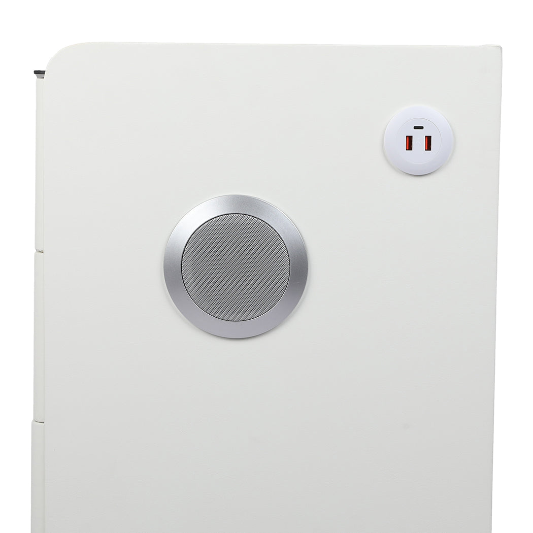 Levede Bedside Table LED Lights Drawers Storage-1954802385163522053