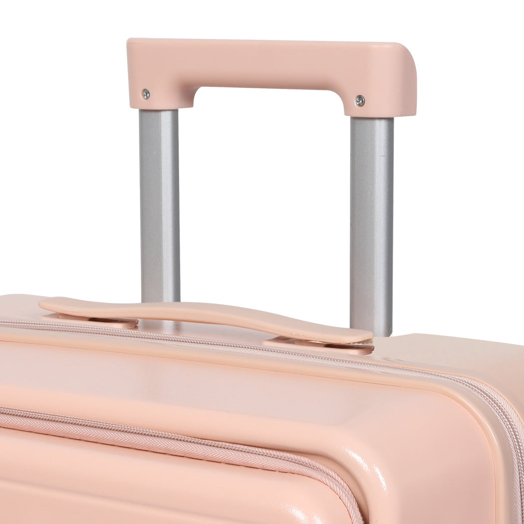Slimbridge 26" Luggage Trolley Travel Hard Pink-1954802419980439557