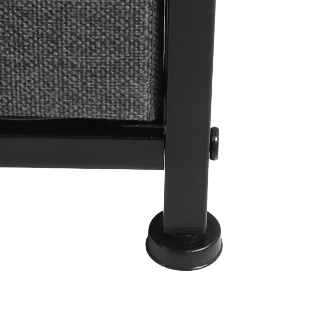 Levede Storage Cabinet Tower Chest Dark Grey-1954802983623593989