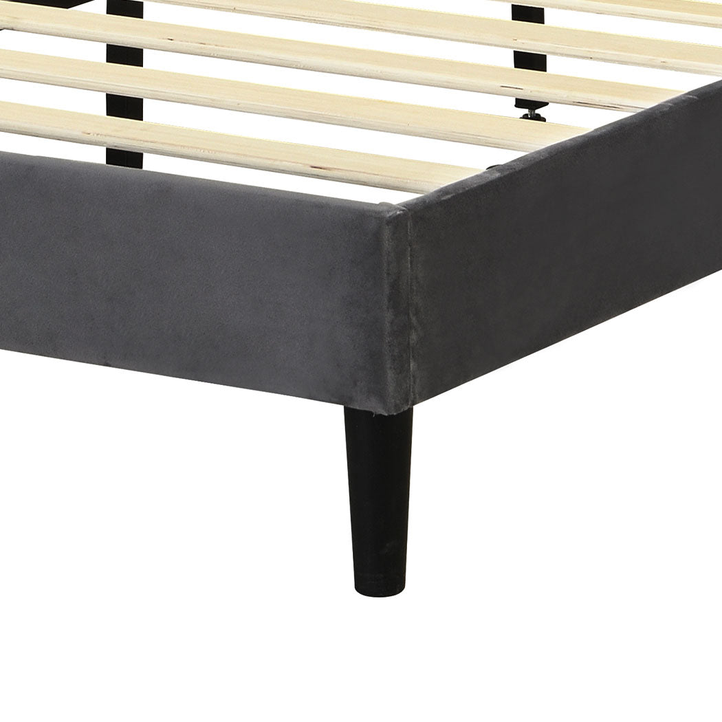 Levede Bed Frame Double Size Mattress Grey-1954802930125246469