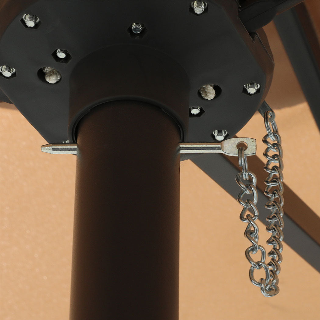 Centra 4M Double-sided Patio Umbrella Outdoor Umbrella Base Stand Khaki-1954802422698348549