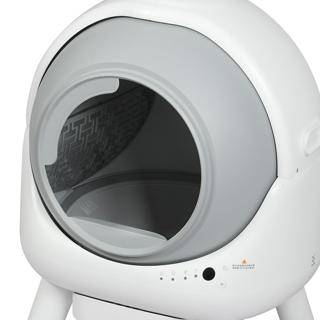 PaWz Smart Self Cleaning Cat Litter Box APP Control White-1973193547075162117