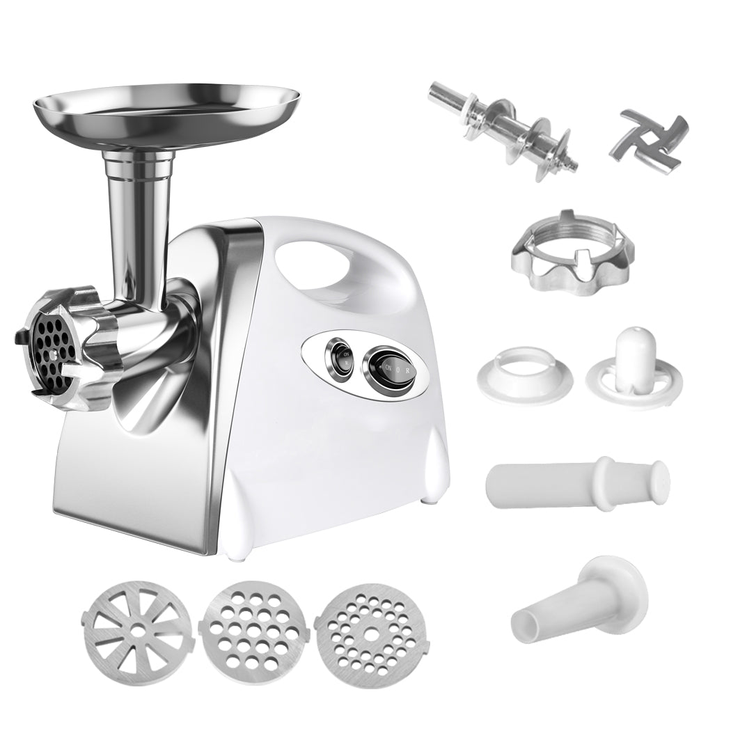 800W Electric Meat Grinder Mincer Sausage White-1910112869324820485