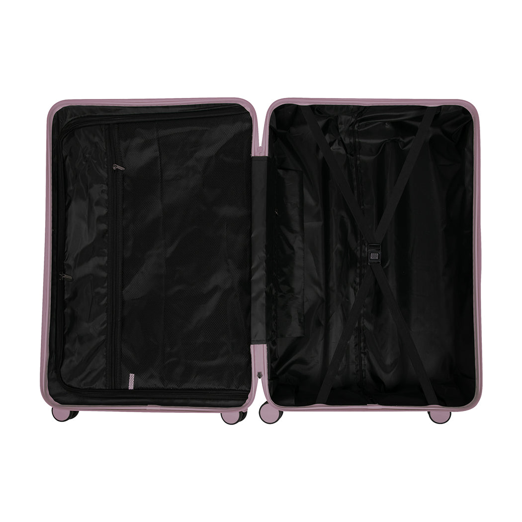Slimbridge Luggage Suitcase Trolley Rose gold 3pc 20"+24"+28"-1910112845224349701