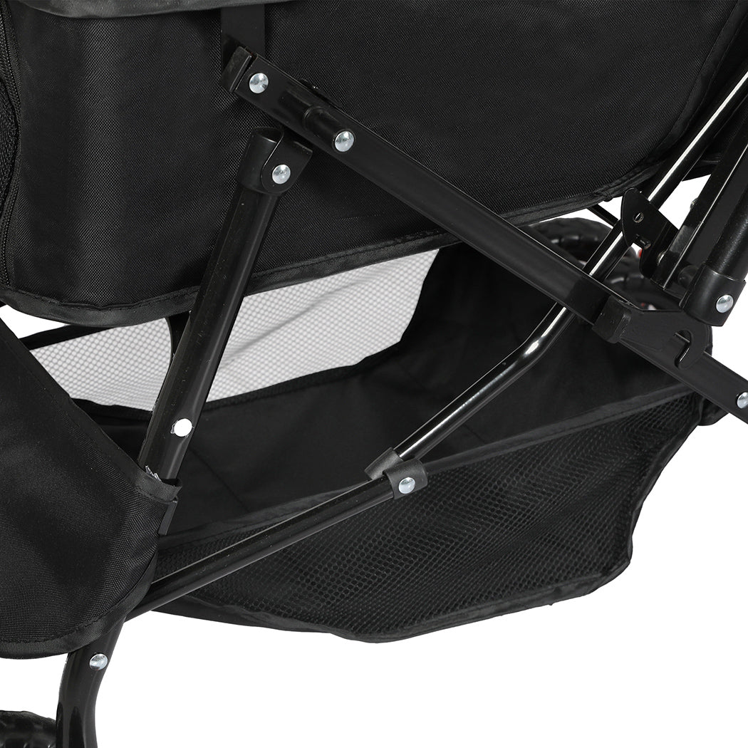 PaWz Pet Stroller Dog Cat Carrier Foldable Black-1954802607113506821