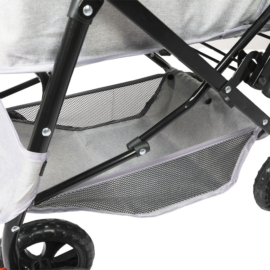 PaWz Pet Stroller Pram Dog Carrier Trailer Grey-1954802607285473285