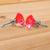 10 Pcs 40mm Red Diamond Shape Glass-1910113023985586181