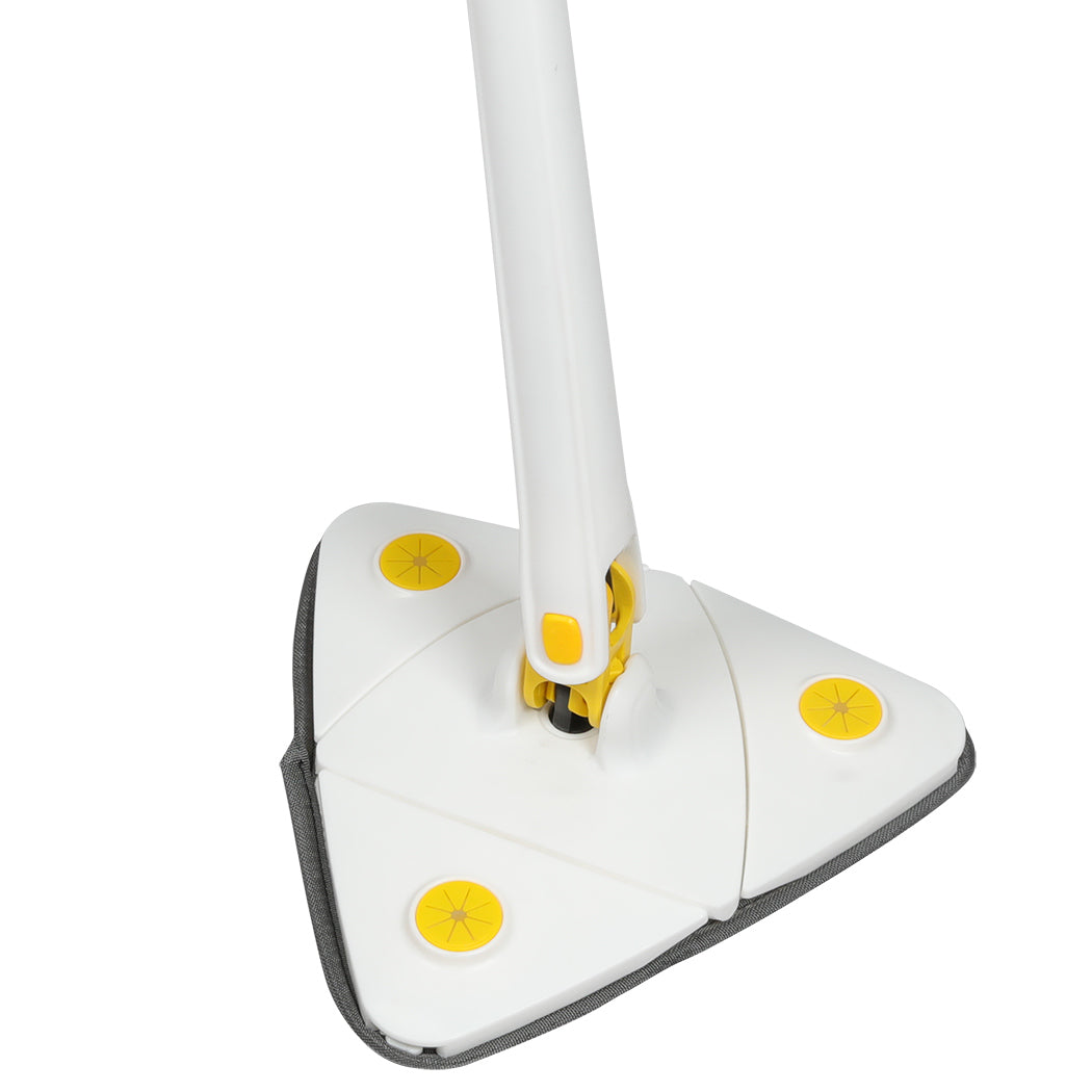 Cleanflo Spin Cleaning Mop 360° Rotatable Adjustable Multifunctional 5 Pads White