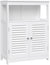 VASAGLE Floor Cabinet with Shelf and 2 Doors White