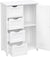 VASAGLE Floor Cabinet with 4 Drawers and Adjustable Shelf White