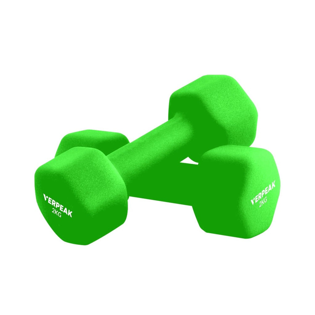 VERPEAK Neoprene Dumbbell 2kg x 2 (Green)