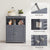 VASAGLE Floor Cabinet with Shelf and 2 Doors Gray