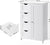 VASAGLE Floor Cabinet with 4 Drawers and Adjustable Shelf White