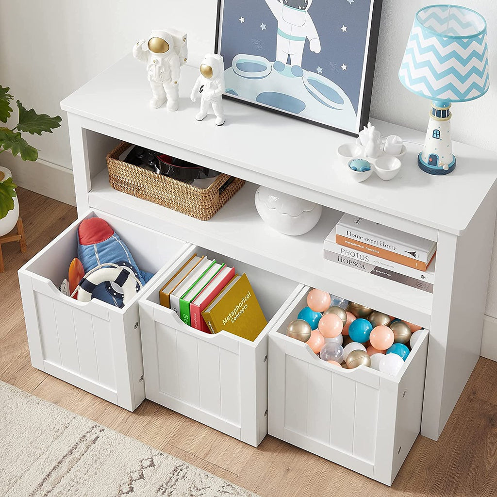 VASAGLE Storage Bench with Shelf and 3 Drawers