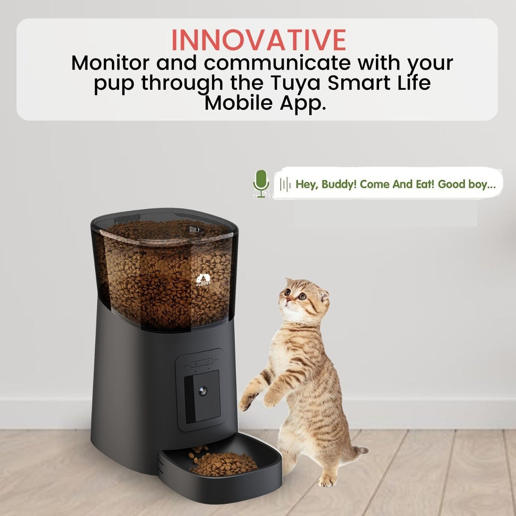 Floofi Automatic Smart Pet Feeder 6L - Black