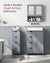 VASAGLE Floor Cabinet with 4 Drawers and Adjustable Shelf Gray