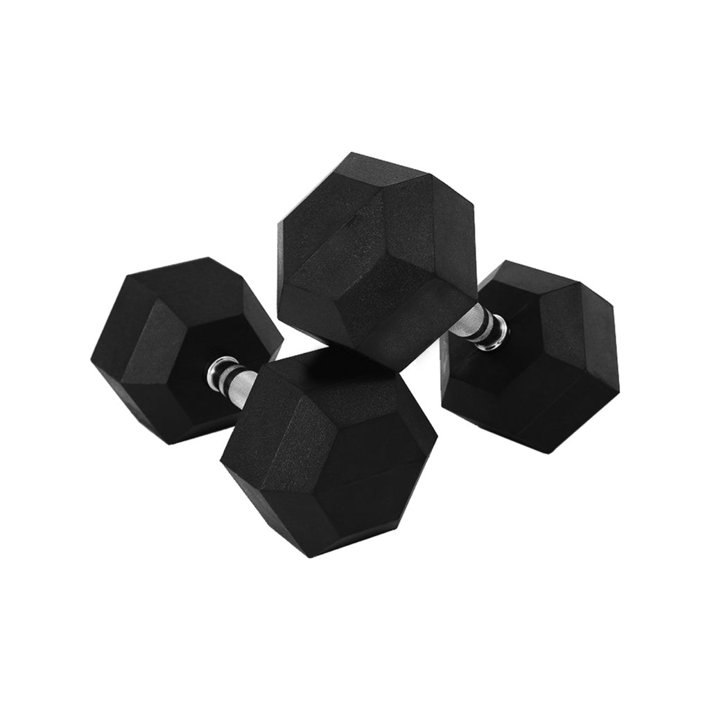 VERPEAK Rubber Hex Dumbbells 5kg x 2