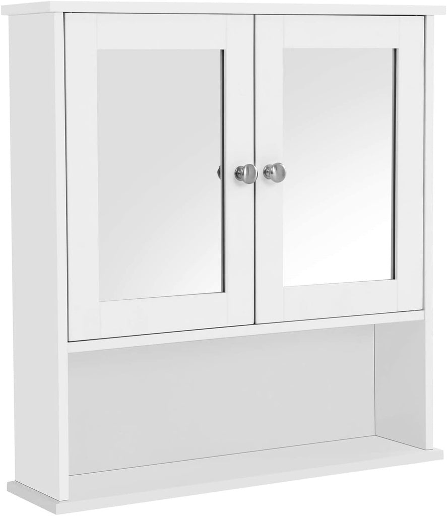 VASAGLE Wall Cabinet with 2 Mirror Doors