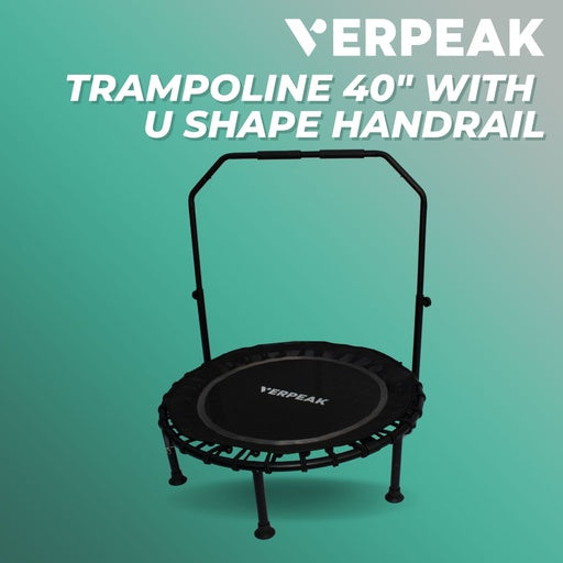 VERPEAK Fitness Trampoline 40" With U Shape Handrail