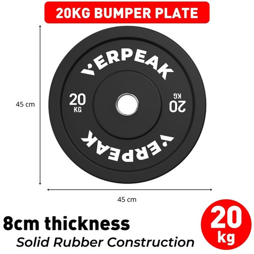 VERPEAK Black Olympic Bumper Weight Plates (15kg)