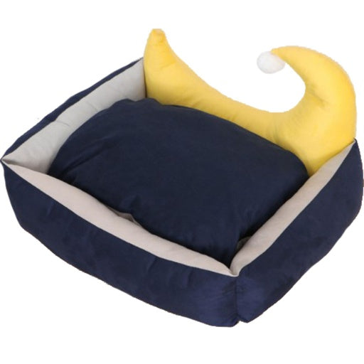 Floofi Pet Bed Moon Design (M Blue)