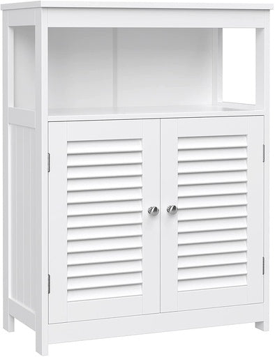 VASAGLE Floor Cabinet with Shelf and 2 Doors White