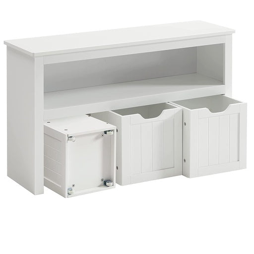 VASAGLE Storage Bench with Shelf and 3 Drawers