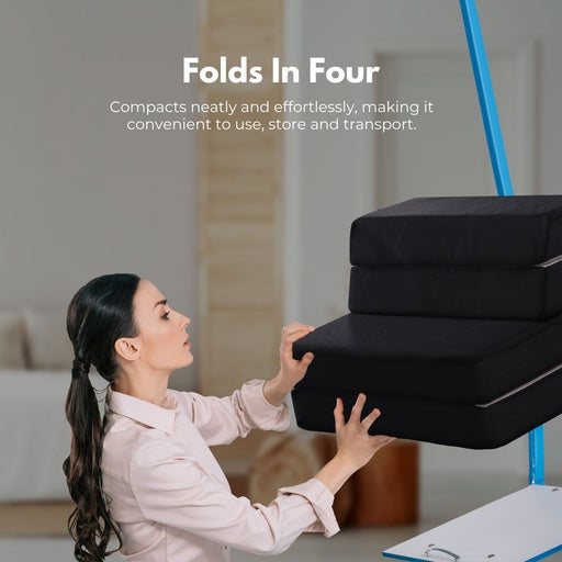 GOMINIMO 4 Fold Folding Mattress Black Air Mesh