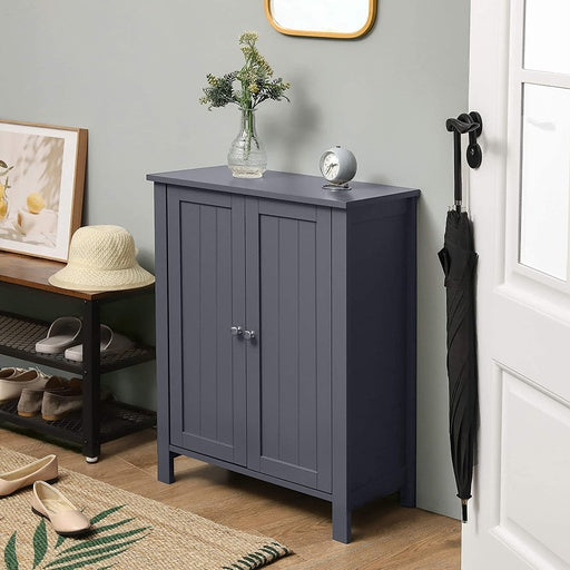 VASAGLE Floor Cabinet with 2 Doors Gray