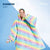 GOMINIMO Hoodie Blanket Rainbow Design
