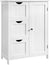 VASAGLE Floor Cabinet with 3 Drawers and Adjustable Shelf White