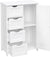 VASAGLE Floor Cabinet with 4 Drawers and Adjustable Shelf White