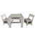 EKKIO 3PCS Kids Table and Chairs Set with Black Chalkboard (Grey)