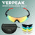 VERPEAK Sport Sunglasses Type 2 Black Frame With Red End Tip