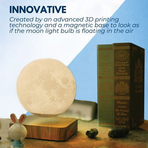 GOMINIMO Magnetic Levitating 3D Moon Lamp - Dark Brown