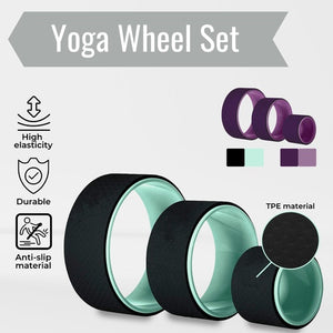 VERPEAK Yoga Wheel 3 Yoga Wheel Set (Purple)