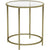 VASAGLE Round Side Table with Tempered Glass Top