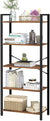 VASAGLE 5 Tier Bookshelf Standing Display Storage Rack Rustic Brown