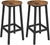VASAGLE Set of 2 Bar Chairs Kitchen Chairs Industrial Style Rustic Brown