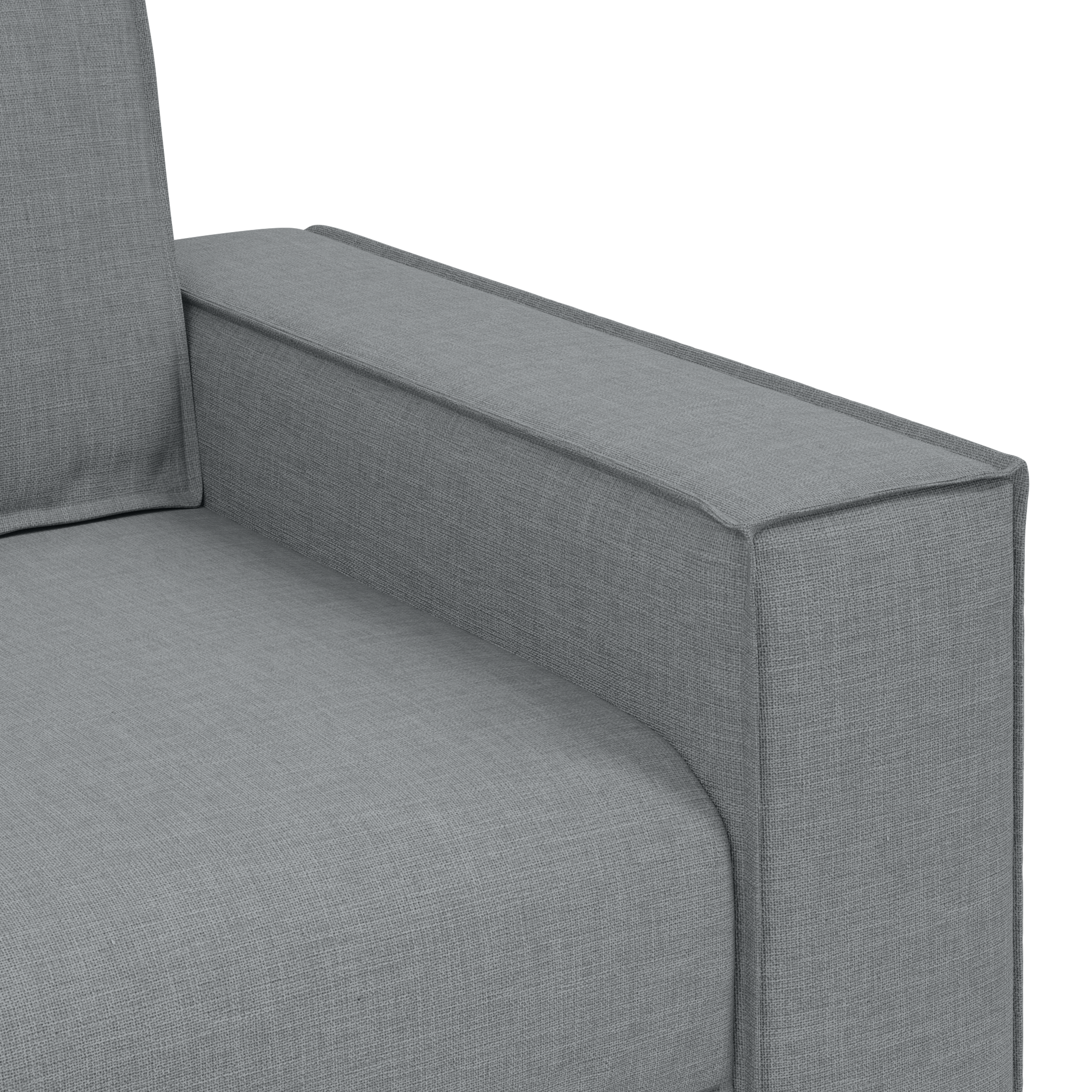 Sofa Set with Cushion 3 pcs Grey 220 x 78 x 84 cm Fabric