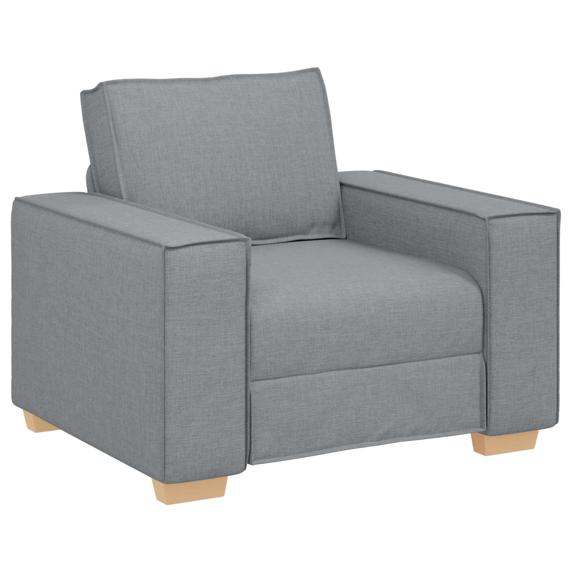 Sofa Set with Cushion 3 pcs Grey 220 x 78 x 84 cm Fabric