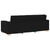 Sofa Set with Cushion 3 pcs Black 220 x 78 x 84 cm Fabric