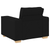 Sofa Set with Cushion 3 pcs Black 220 x 78 x 84 cm Fabric
