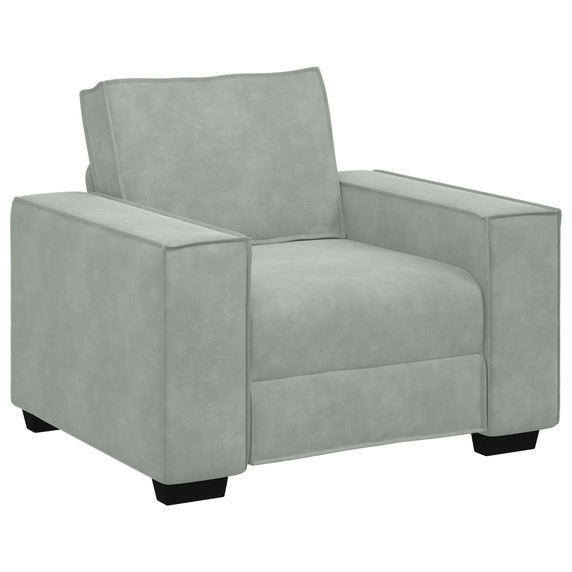 Sofa Set with Cushion 3 pcs Grey 220 x 78 x 84 cm Velvet