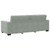 Sofa Set with Cushion 3 pcs Grey 220 x 78 x 84 cm Velvet